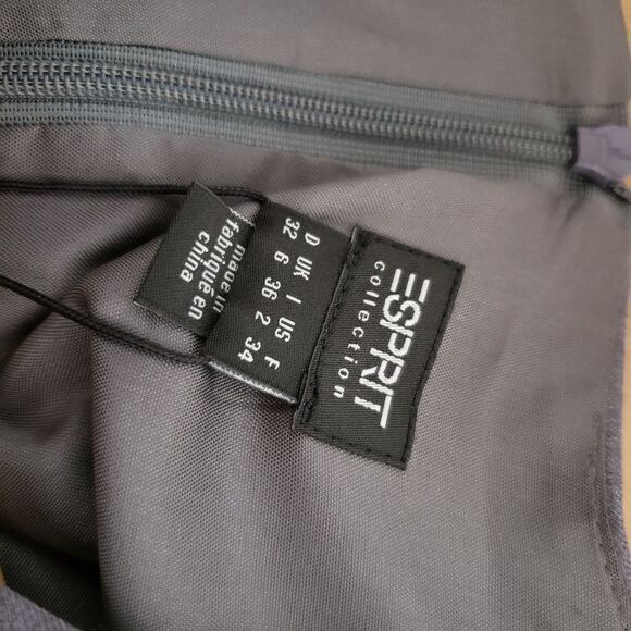 Esprit NWT Size 2 Grey Sleeveless V-neck Belted Lined Dress - Picture 10 of 16